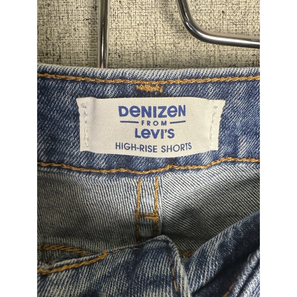 Denizen Levi's Blue Denim High Rise Distressed Cut Off Fringed Shorts 18 XL/XXL‎ - Picture 3 of 5